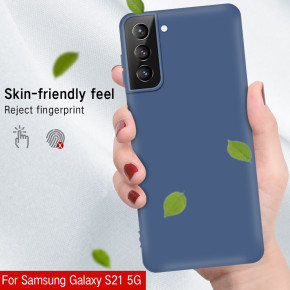 Луксозен силиконов гръб ТПУ ултра тънък МАТ за Samsung Galaxy S21 FE G990B син 